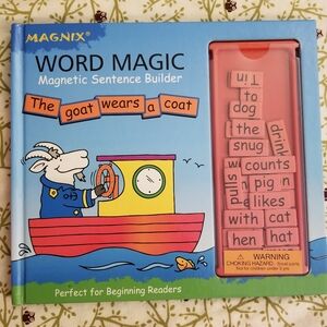 Magnix Word Magic Magnetic Sentence Builder Book